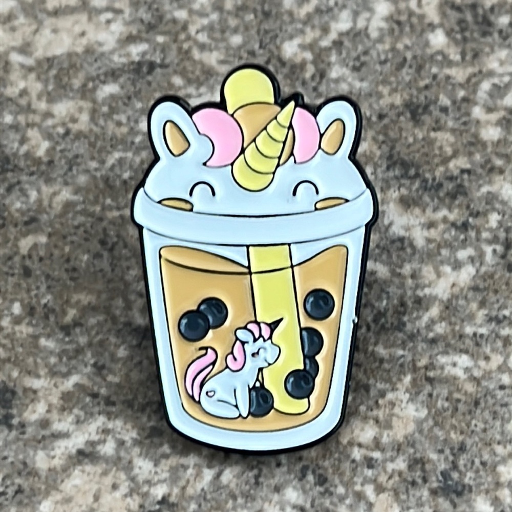 Boba Tea Unicorn brooch lapel pin backpack pin hat pin